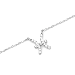 Crystal Zodiac Chain Necklace Silver