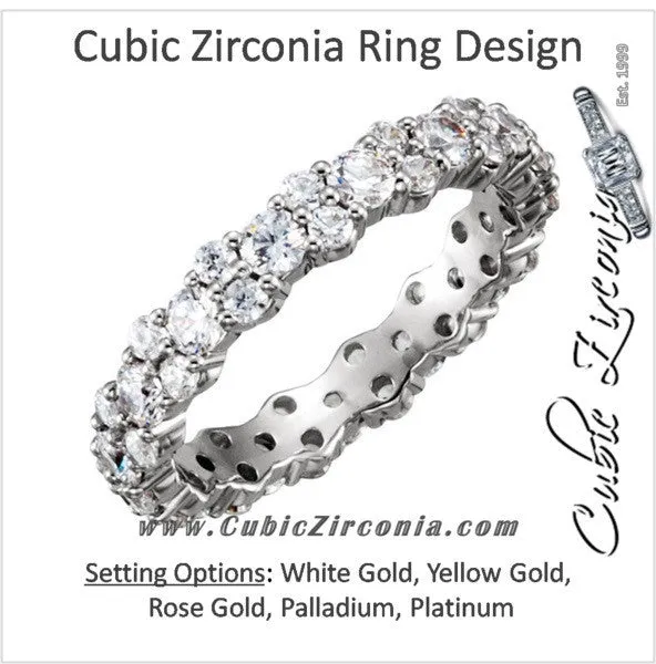 Cubic Zirconia Anniversary Ring Band, Style 04-37 (1.75 TCW Round Eternity)