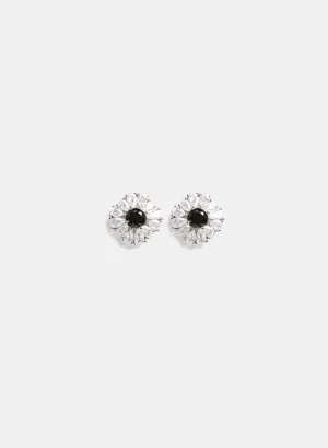 Cubic Zirconia Cluster Earrings