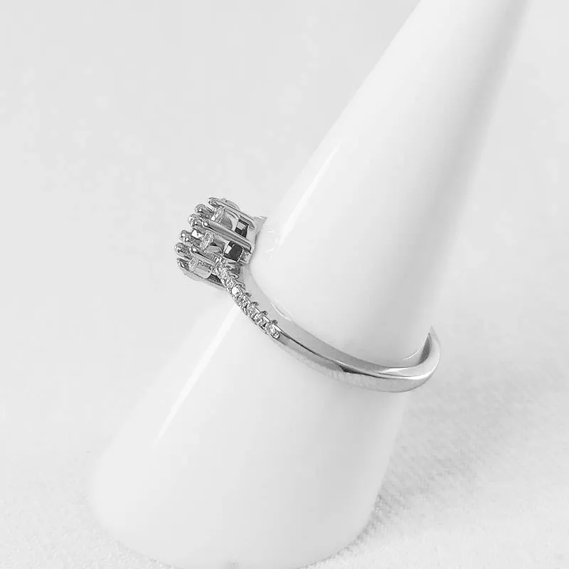 Cubic Zirconia Flower Ring