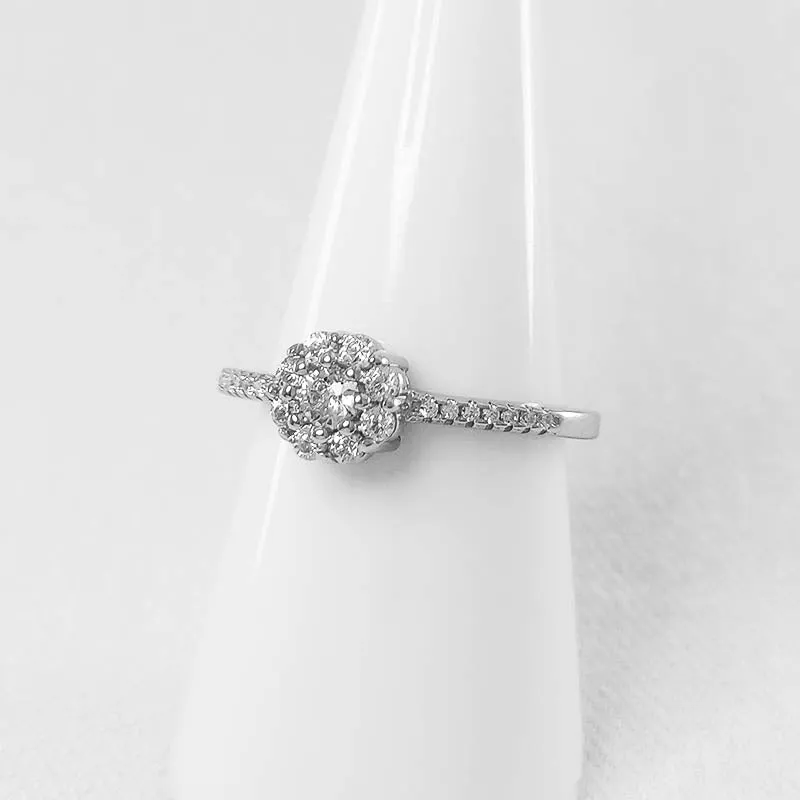 Cubic Zirconia Flower Ring
