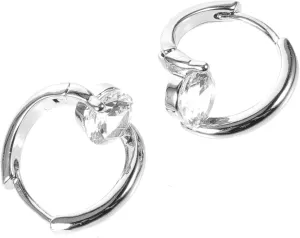Cubic Zirconia Hoop Earrings Women Simple Geometric Design Fashion Earring Set