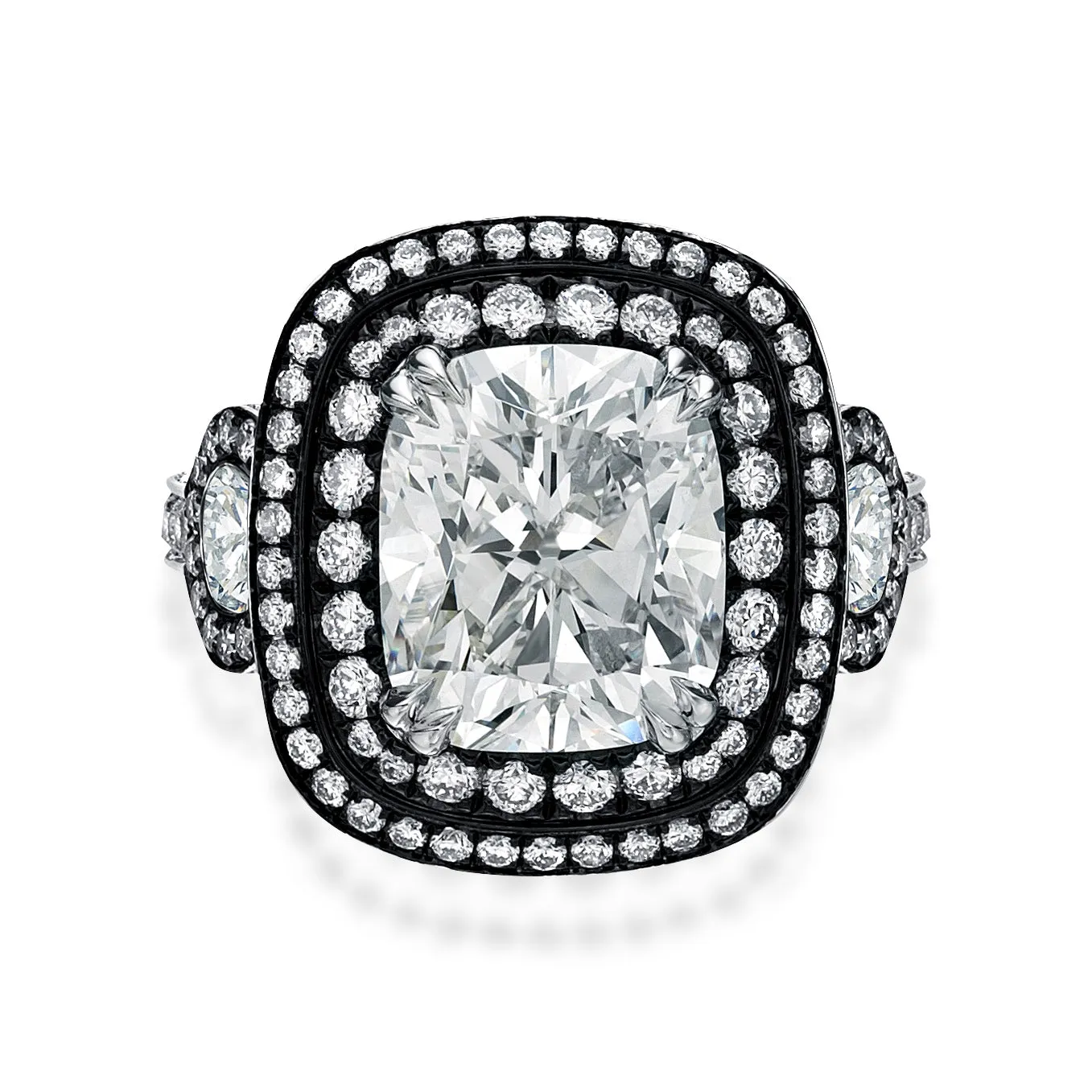 Cushion cut diamond cocktail ring