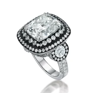 Cushion cut diamond cocktail ring
