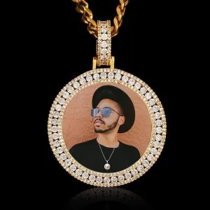 Custom 3D Photo Medallion Pendant Necklace