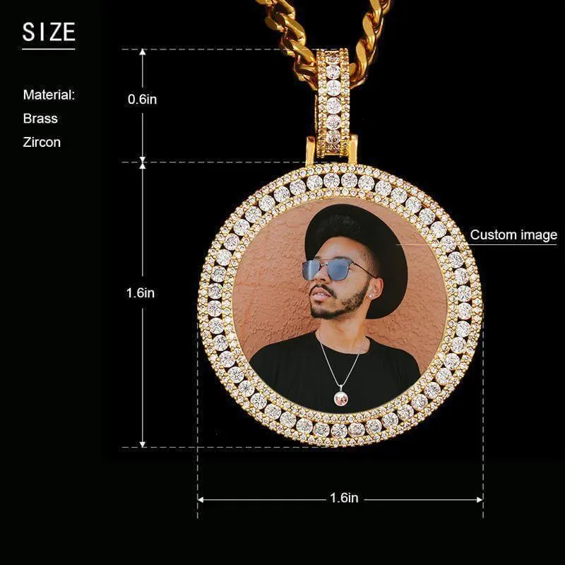 Custom 3D Photo Medallion Pendant Necklace