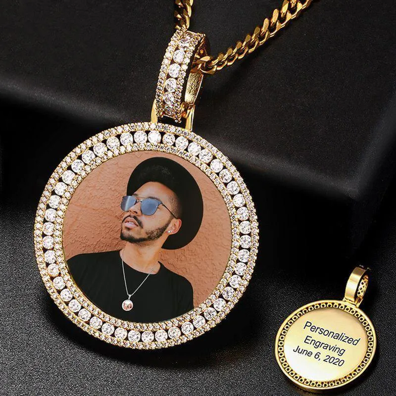 Custom 3D Photo Medallion Pendant Necklace