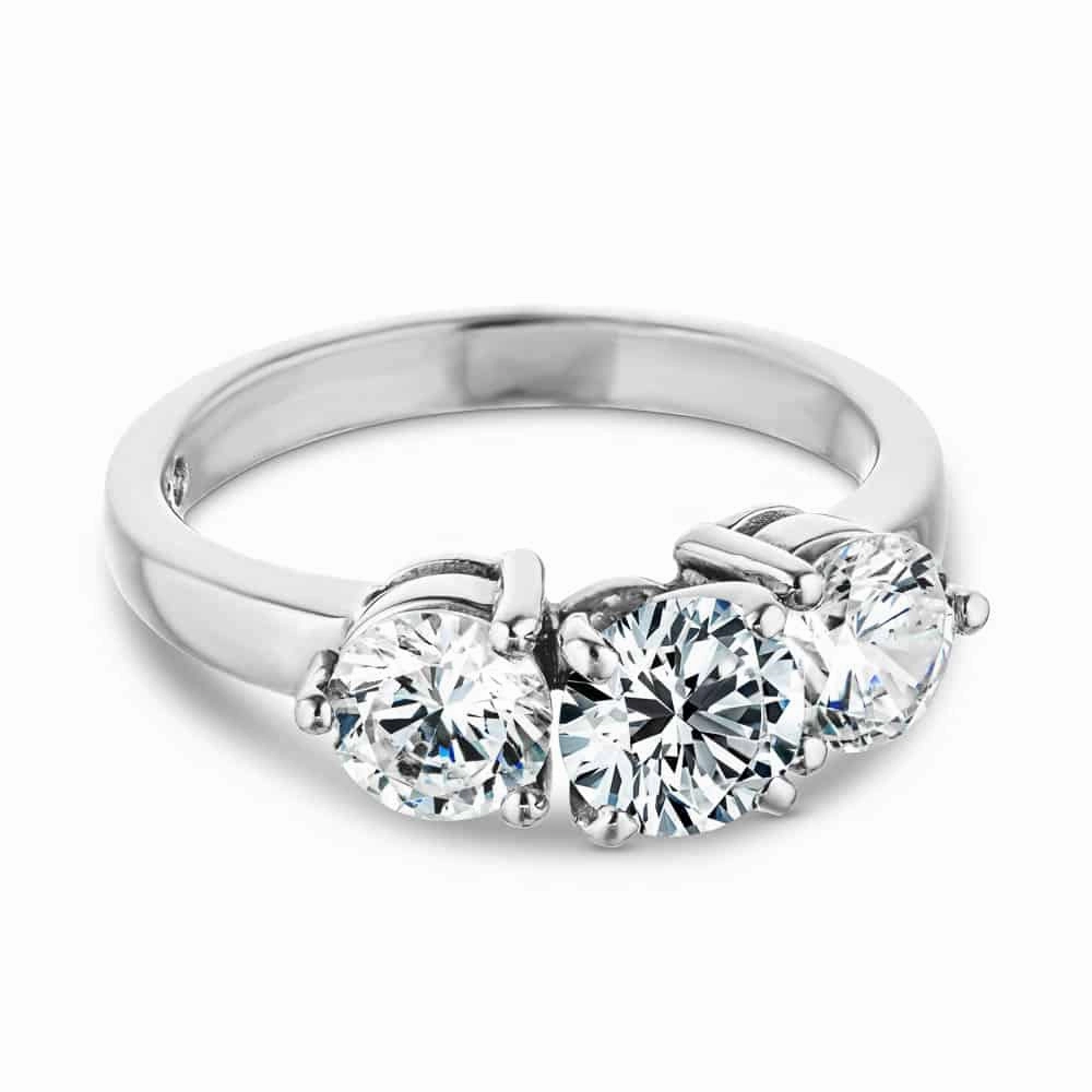 Brick and mortar Carmella Lab Grown Diamond Three Stone Engagement Ring
