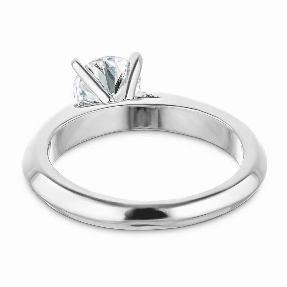 Demi Lab Grown Diamond Knife Edge Cathedral Solitaire Engagement Ring Fantastic Decoration