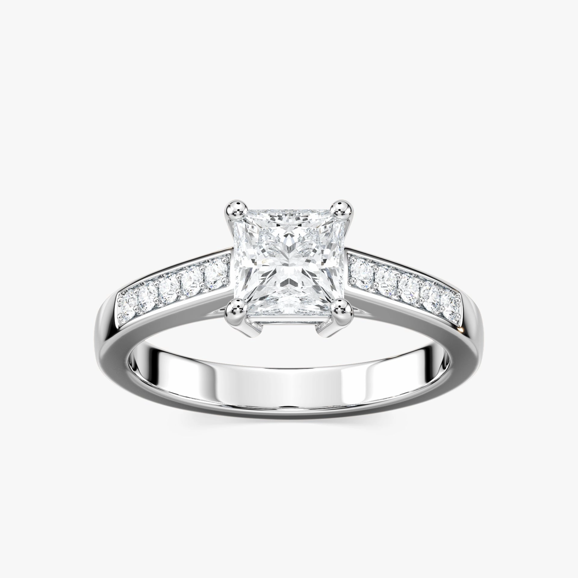 Ashley Lab Grown Diamond Channel Side Stone Engagement Ring Minimalist Symbol Unique Decoration