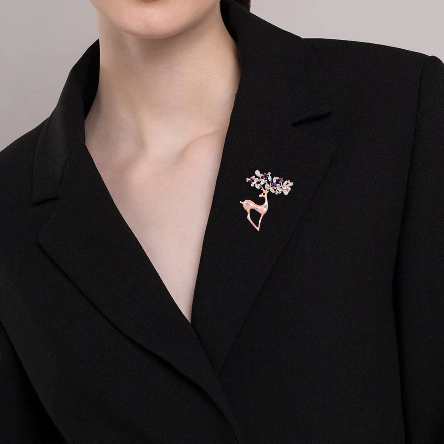 Cute Deer-Shaped Saree Pin / Wedding Brooch