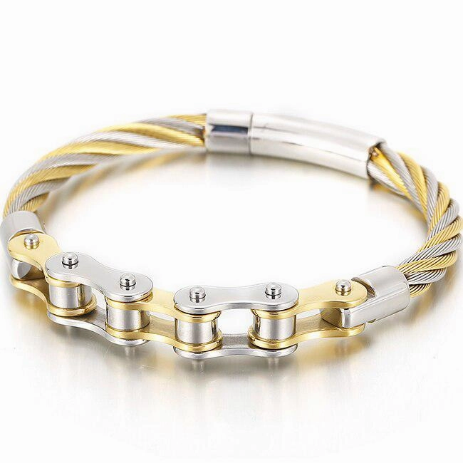 Multiple Varieties Grade A Cycolinks Braided Wire Mens Bike Chain Bracelet