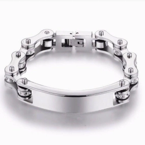 Remarkable Skill Cycolinks Custom 10mm Crystal Personalised ID Bracelet