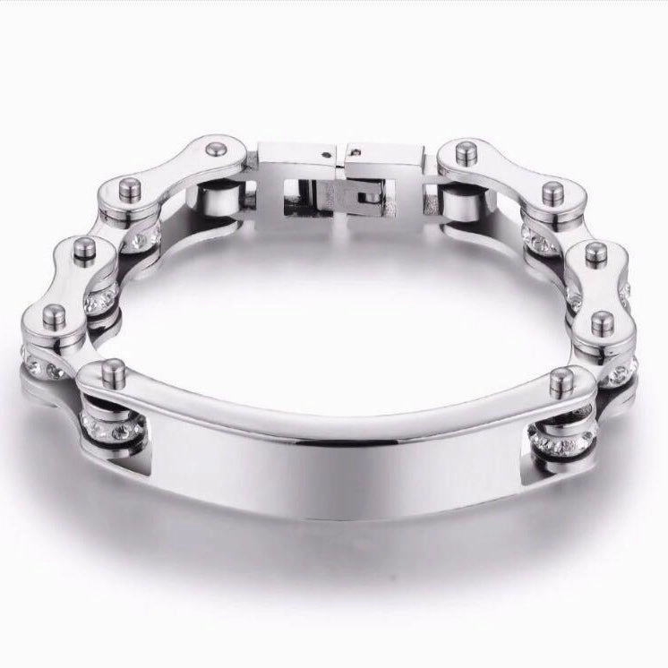 Cycolinks Custom 10mm Crystal Personalised ID Bracelet Ethically Sourced Collective Memory