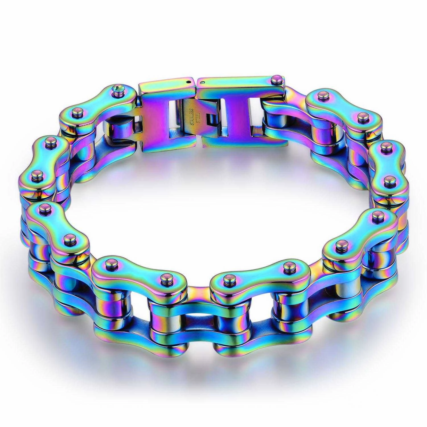Worldwide Favorite Cycolinks Mens Rainbow Bracelet