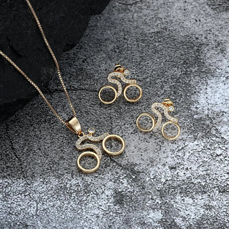 Dreamy Touch Cycolinks Velorosa Road Bicycle Necklace & Earring Set