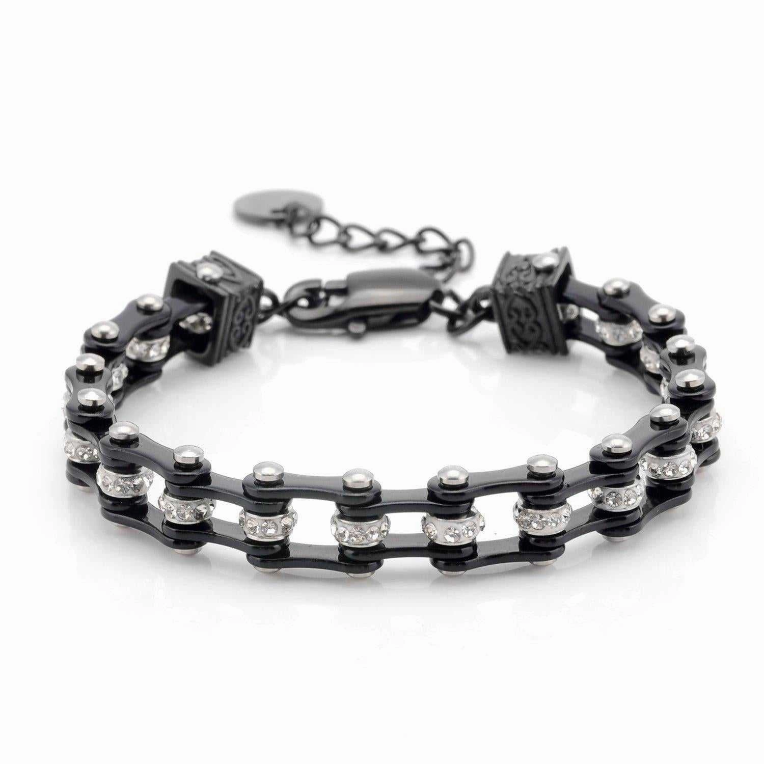 Journey??s Vision Typical Instance Cycolinks Womens Charm Black Crystal Bracelet