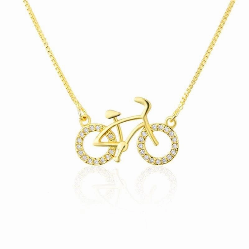 Cycolinks Zirconium Copper Plating Bicycle Necklace boho vibe