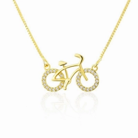 Cycolinks Zirconium Copper Plating Bicycle Necklace For University Modern Touch