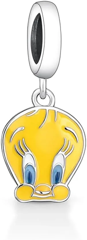 Daffy Duck Charms, Trudy Charms, Marvin the Martian Charms, 925 Sterling Silver DIY Charms, Suitable for Pandora Bracelet, Women's Holiday Charms Gifts
