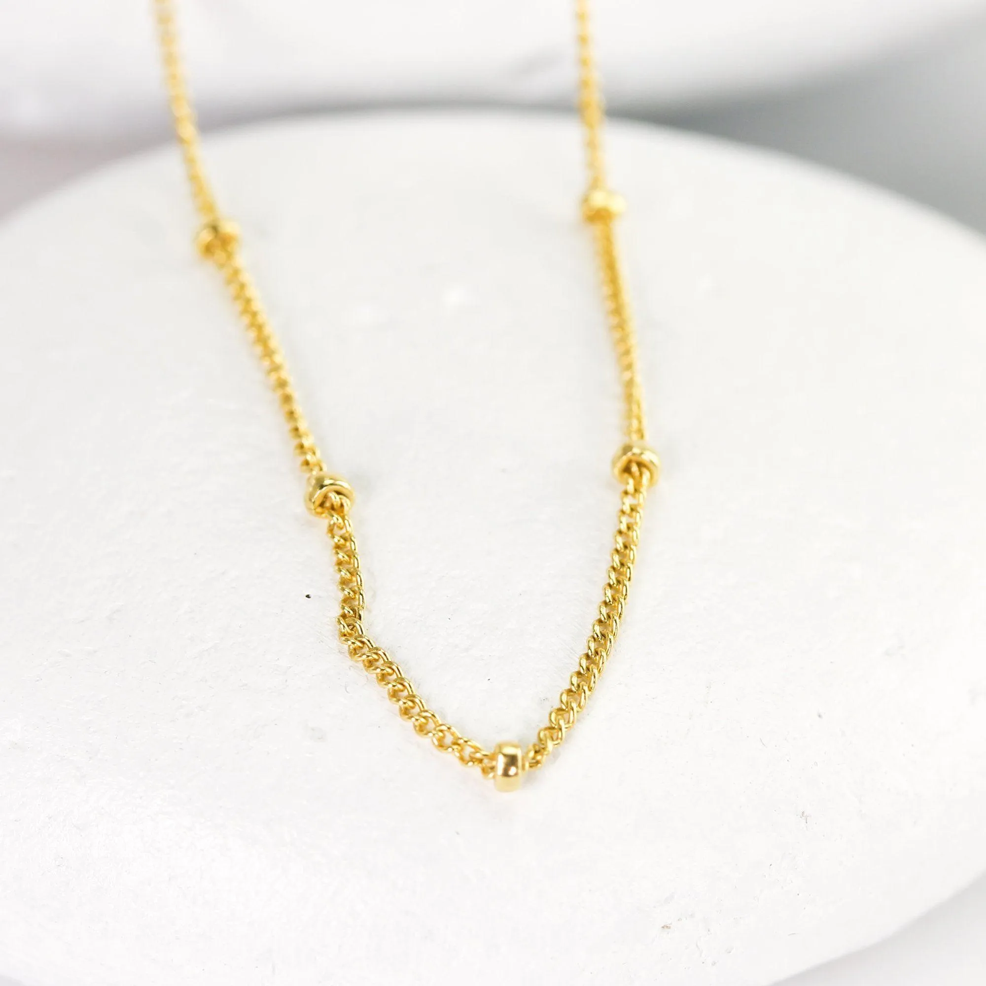 Dainty Beaded Satellite Necklace