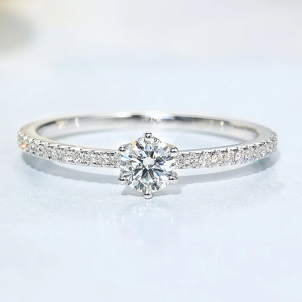 Dainty Classic Six Prong Diamond Ring