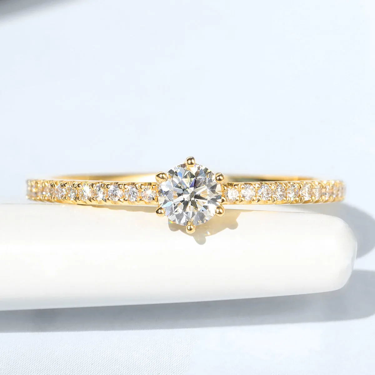 Dainty Classic Six Prong Diamond Ring