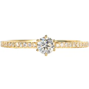Dainty Classic Six Prong Diamond Ring