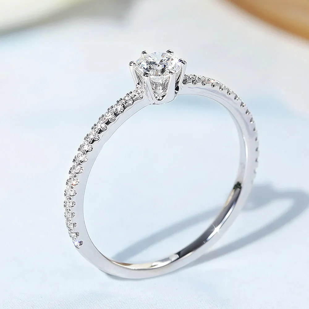 Dainty Classic Six Prong Diamond Ring