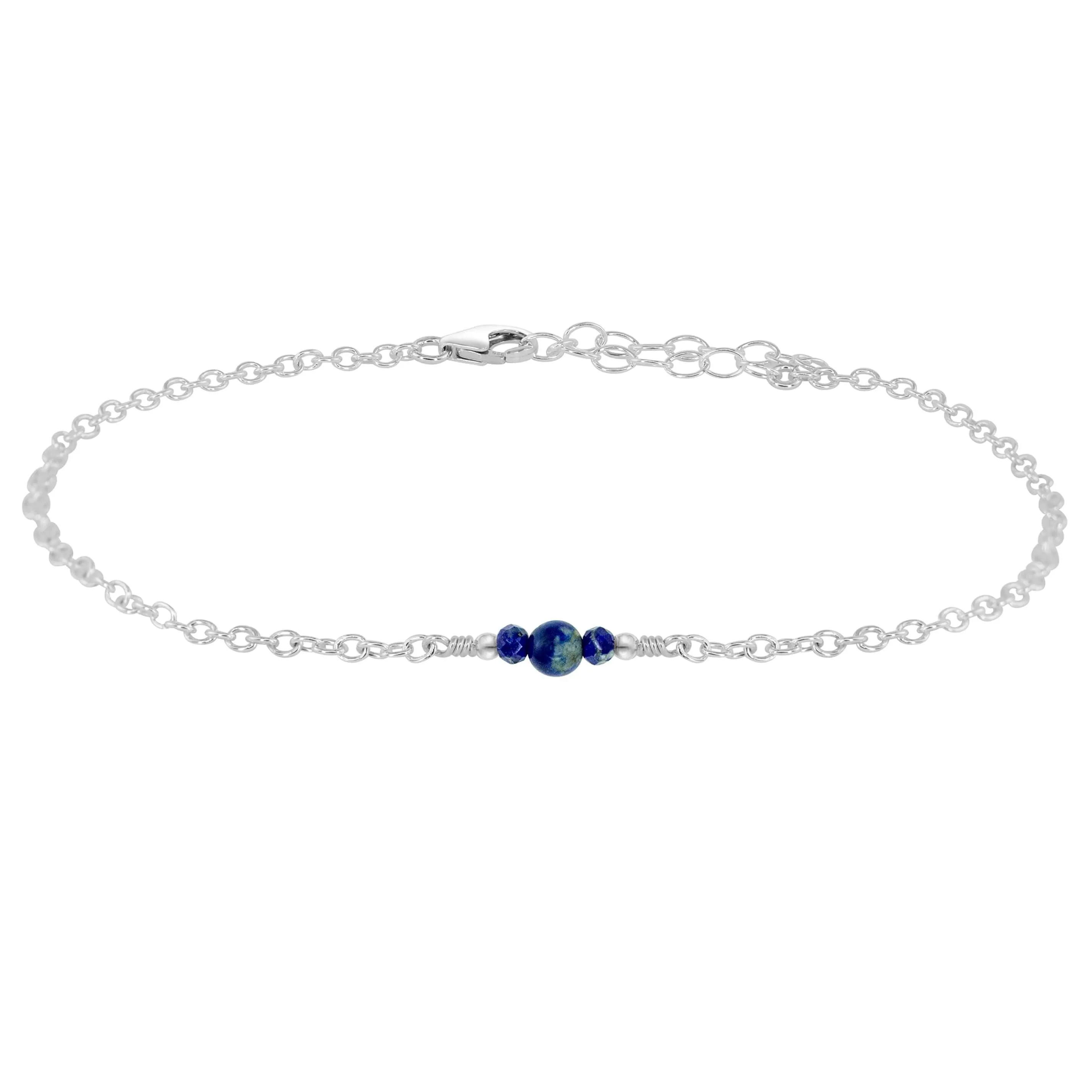 Dainty Lapis Lazuli Gemstone Anklet