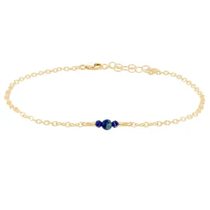 Dainty Lapis Lazuli Gemstone Anklet
