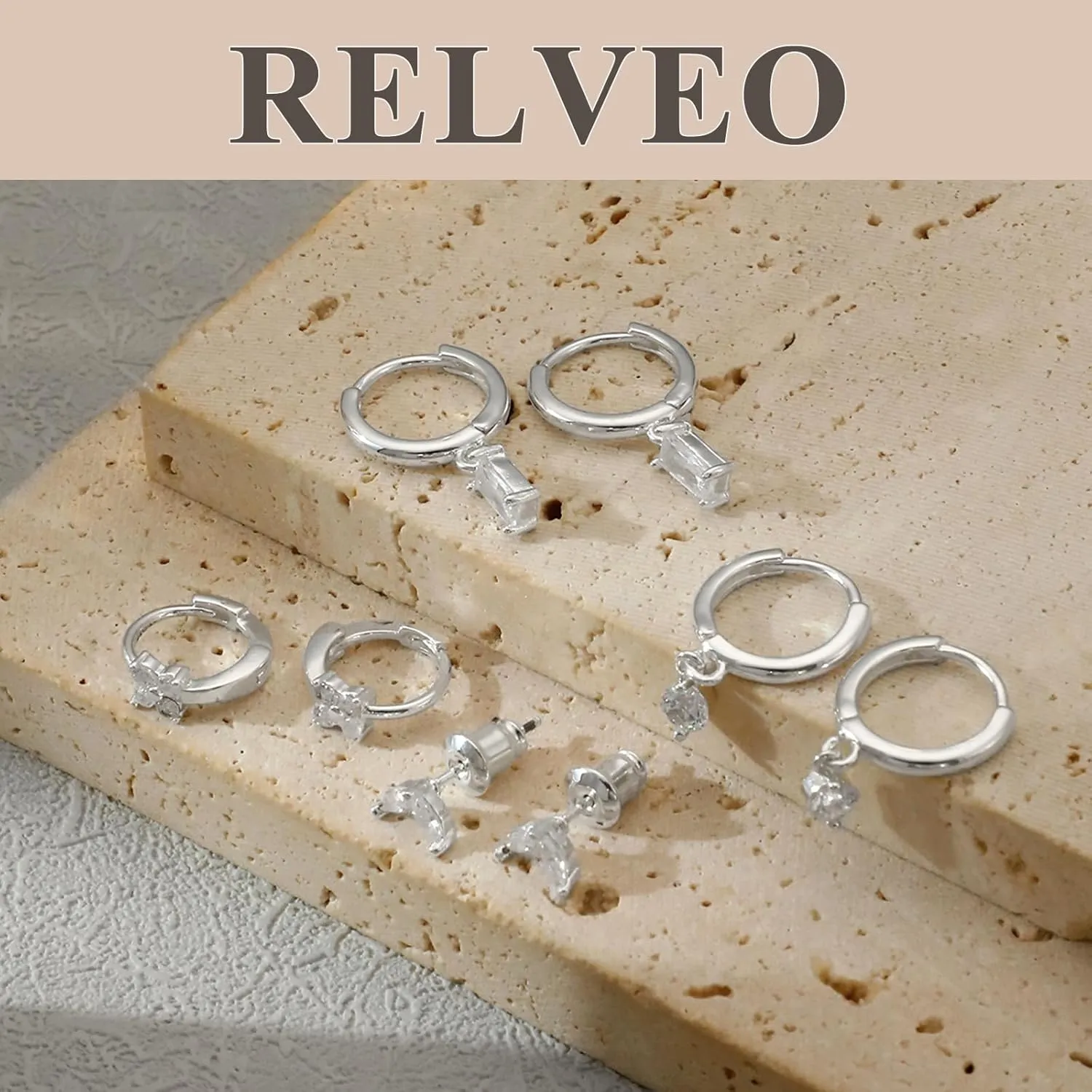 Dainty Silver Earrings for Women 14k Gold Plated Lightweight Hoop Earrings Set for Women Trendy Small Silver Hoop Huggie Jewelry
