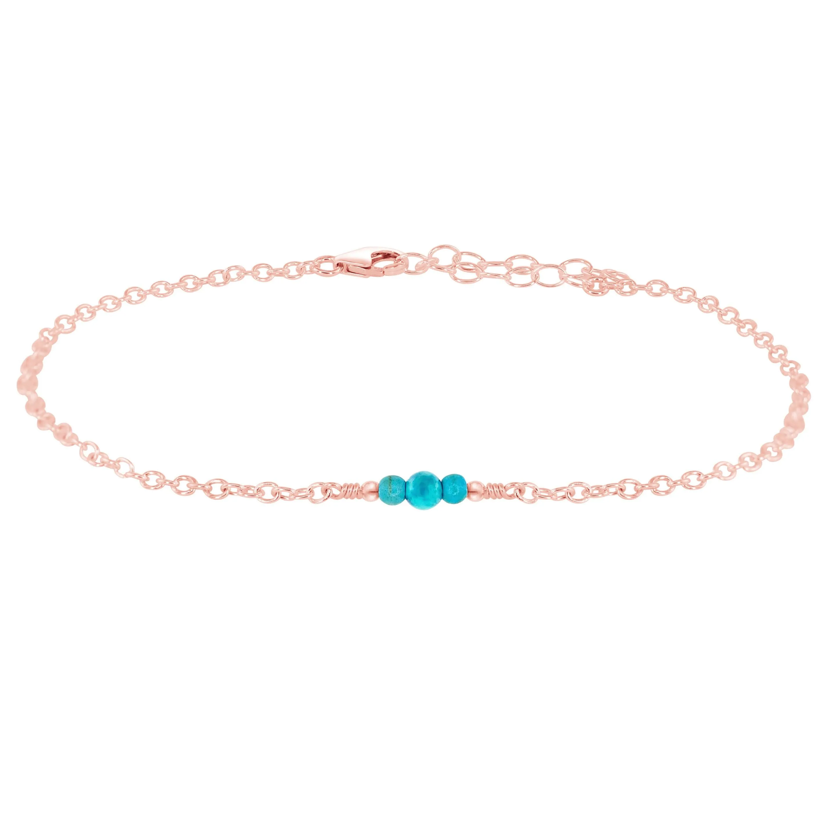 Dainty Turquoise Gemstone Anklet