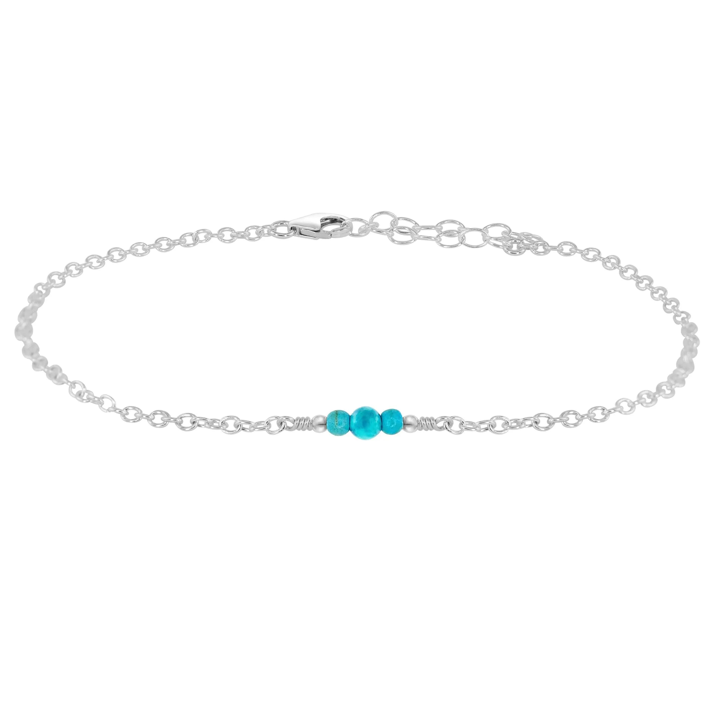Dainty Turquoise Gemstone Anklet