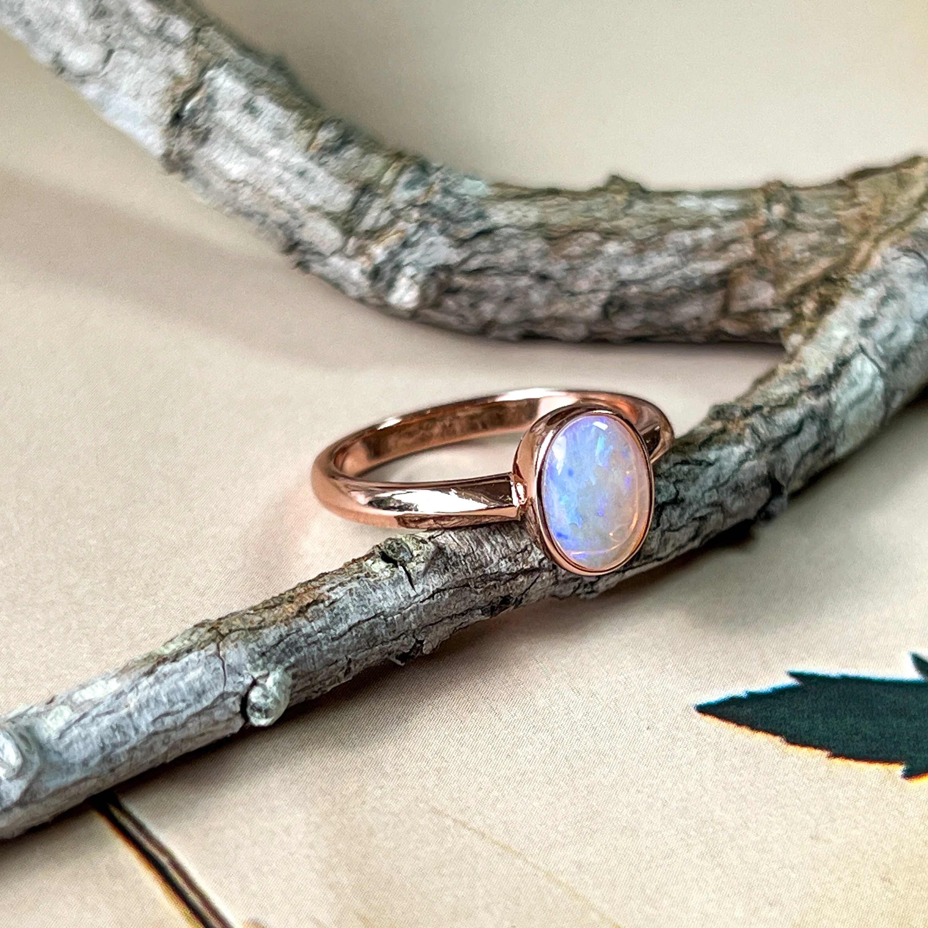 Dainty White Opal Ring for Women - Gold & Sterling Silver - Elegant Opal Jewelry"