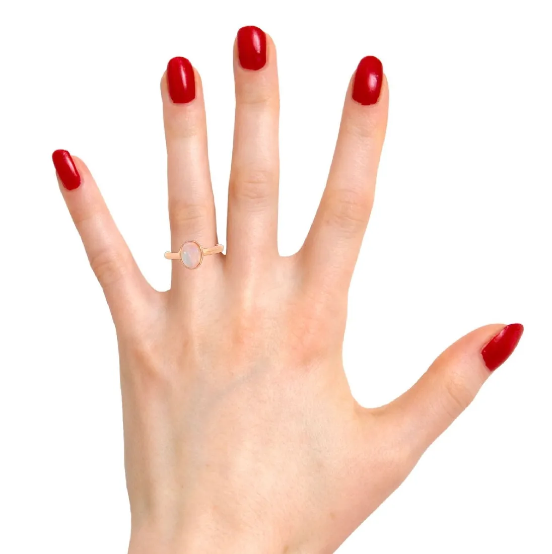 Dainty White Opal Ring for Women - Gold & Sterling Silver - Elegant Opal Jewelry"