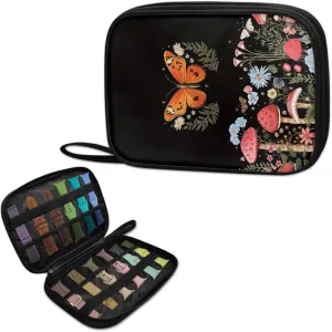 Daisy Mushroom Watch Band Storage Case for Watch Bands, Portable Organizer Bag Hold 12 Watch Straps Compatible with Smartwatch Band and Other Accessories