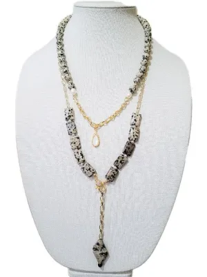Dalmatian Jasper Layer Necklace set