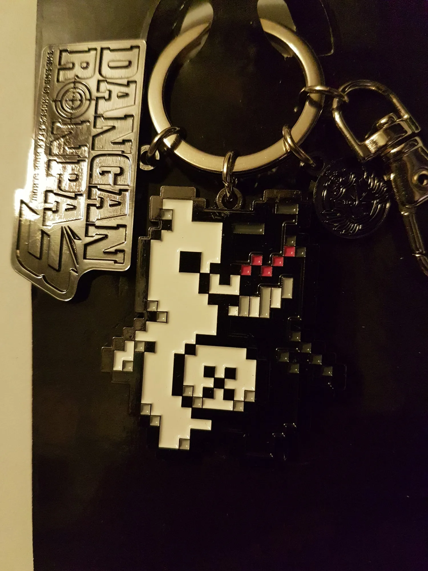 Danganronpa 3 Pixel Monokuma Metal Keychain