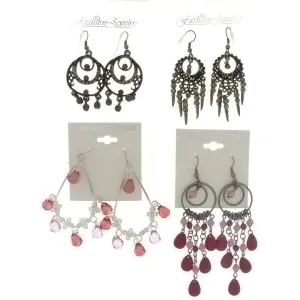 DANGLE CHANDELIER EARRINGS (6 PR)