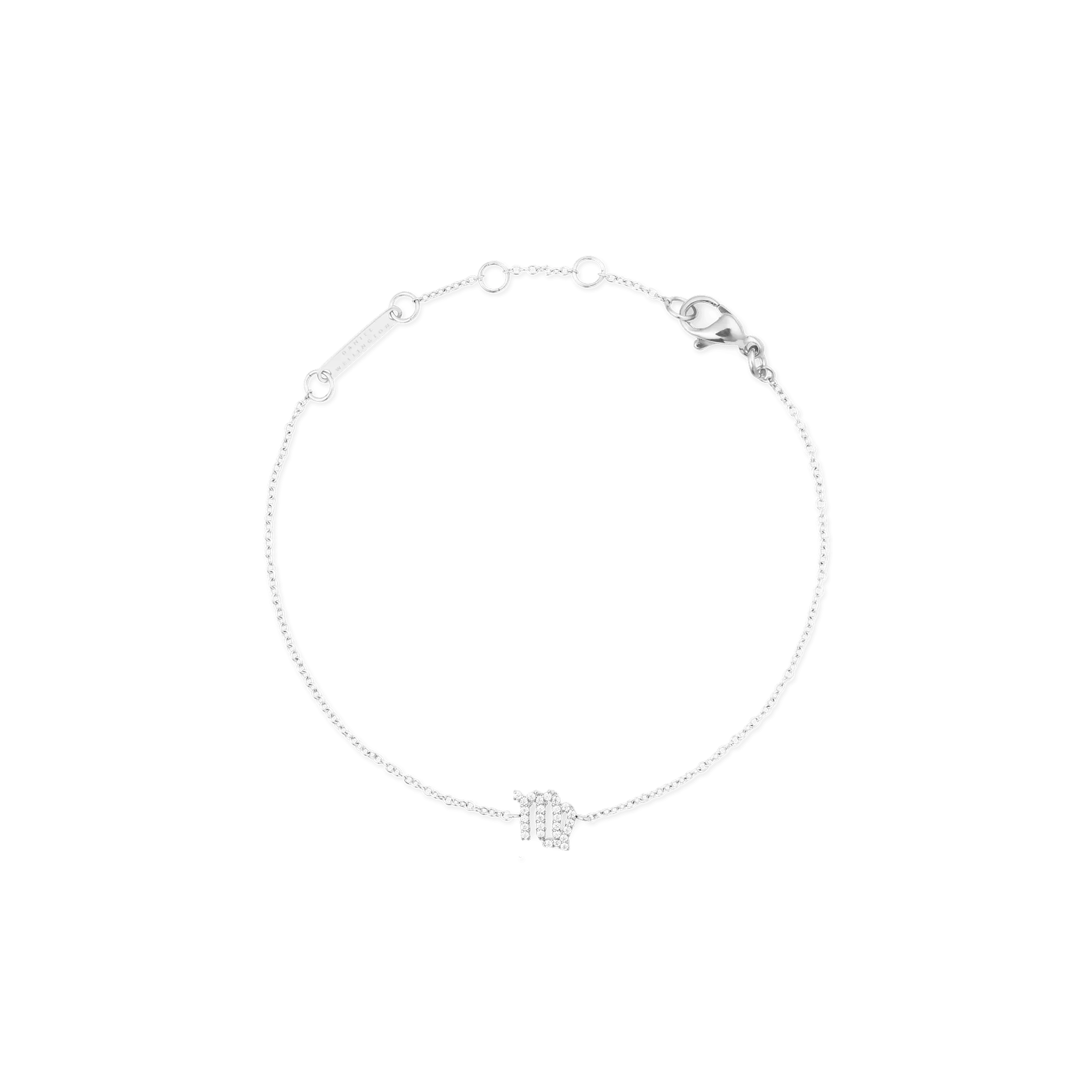 Daniel Wellington Crystal Zodiac Chain Bracelet Silver