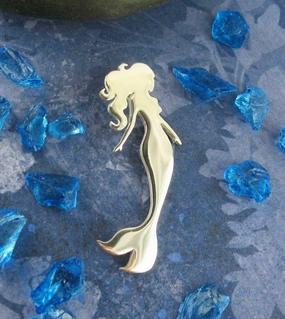 Graceful Look Daydreaming Mermaid Pendant, Handmade