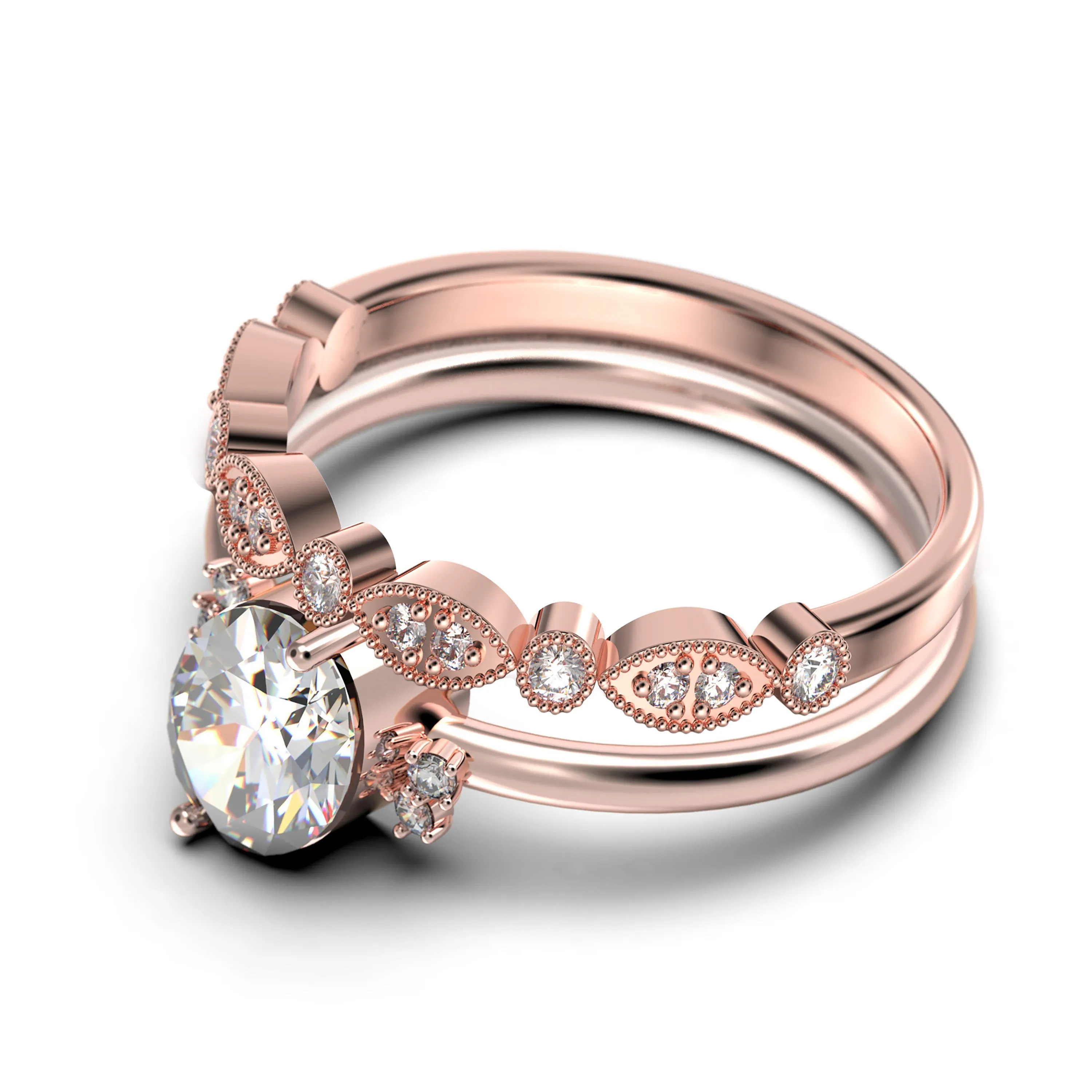 Dazzling Minimalist 2.00 Carat Oval Diamond Moissanite Engagement Ring, Wedding Ring, One Matching Band In 925 Sterling Silver With 18K  Gold Plating Gift For Her, Promise Ring