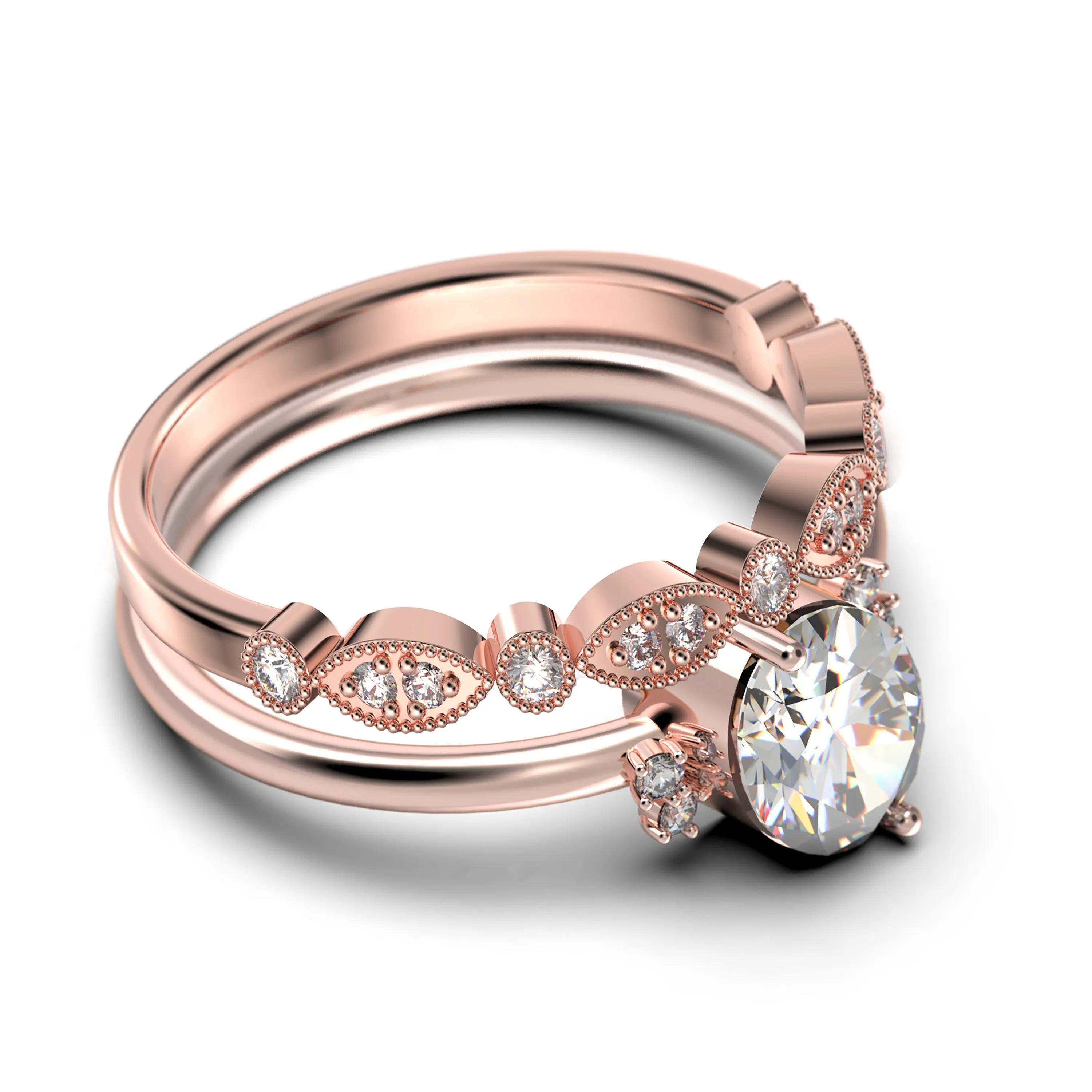 Dazzling Minimalist 2.00 Carat Oval Diamond Moissanite Engagement Ring, Wedding Ring, One Matching Band In 925 Sterling Silver With 18K  Gold Plating Gift For Her, Promise Ring