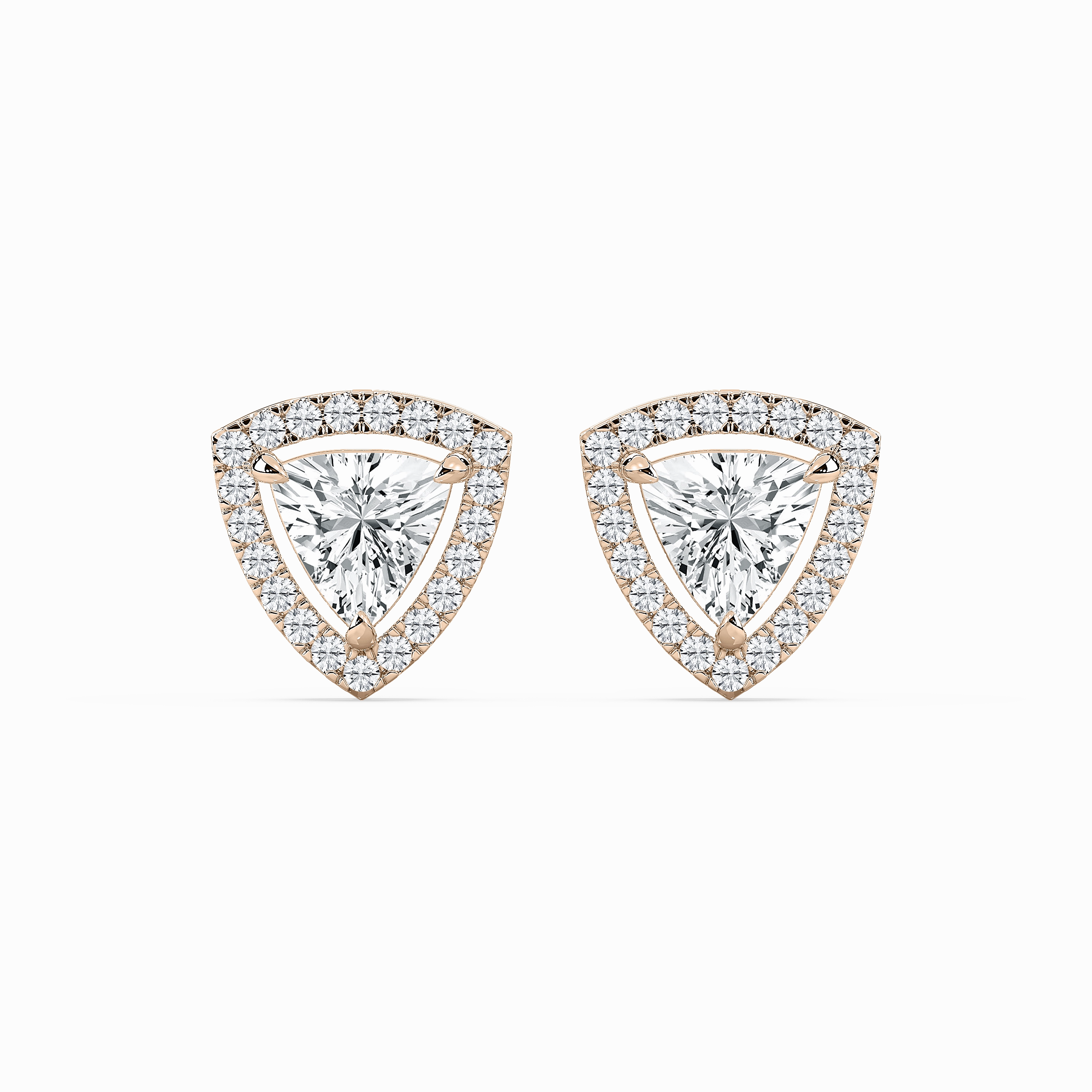 2 ? ctw Trillion Lab Grown Diamond Halo Stud Earrings Opulent Accessory