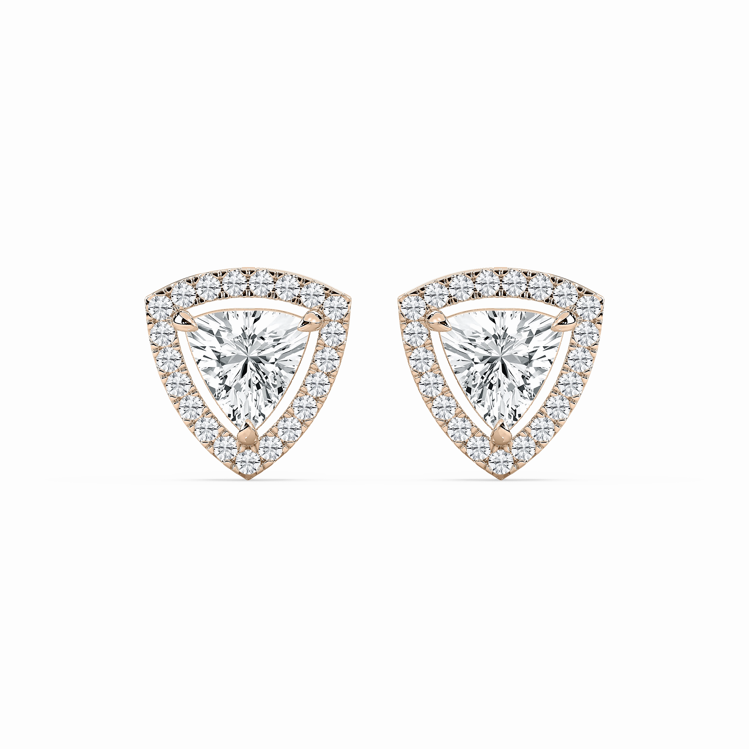 2 ? ctw Trillion Lab Grown Diamond Halo Stud Earrings Miniature Accessory