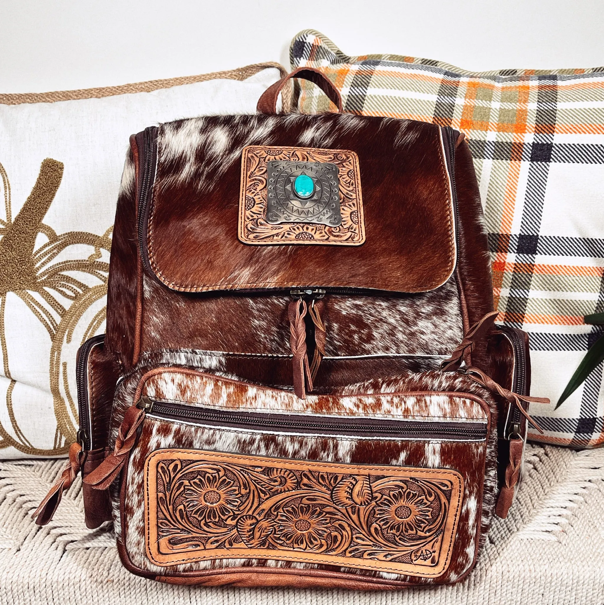 Dee Creek Western Leather Backpack