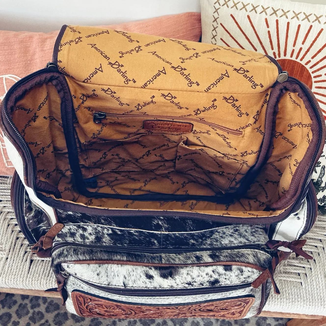 Dee Creek Western Leather Backpack