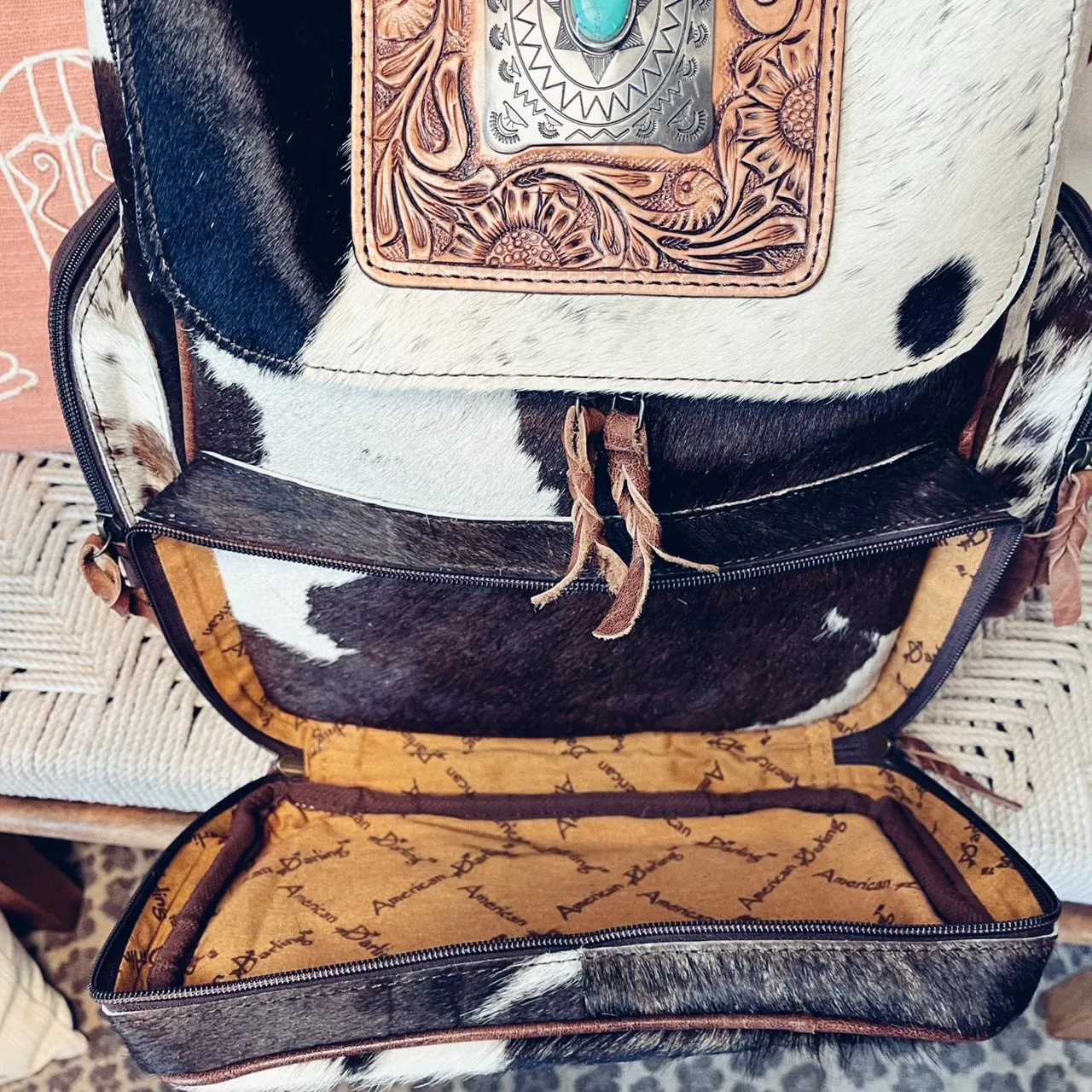 Dee Creek Western Leather Backpack