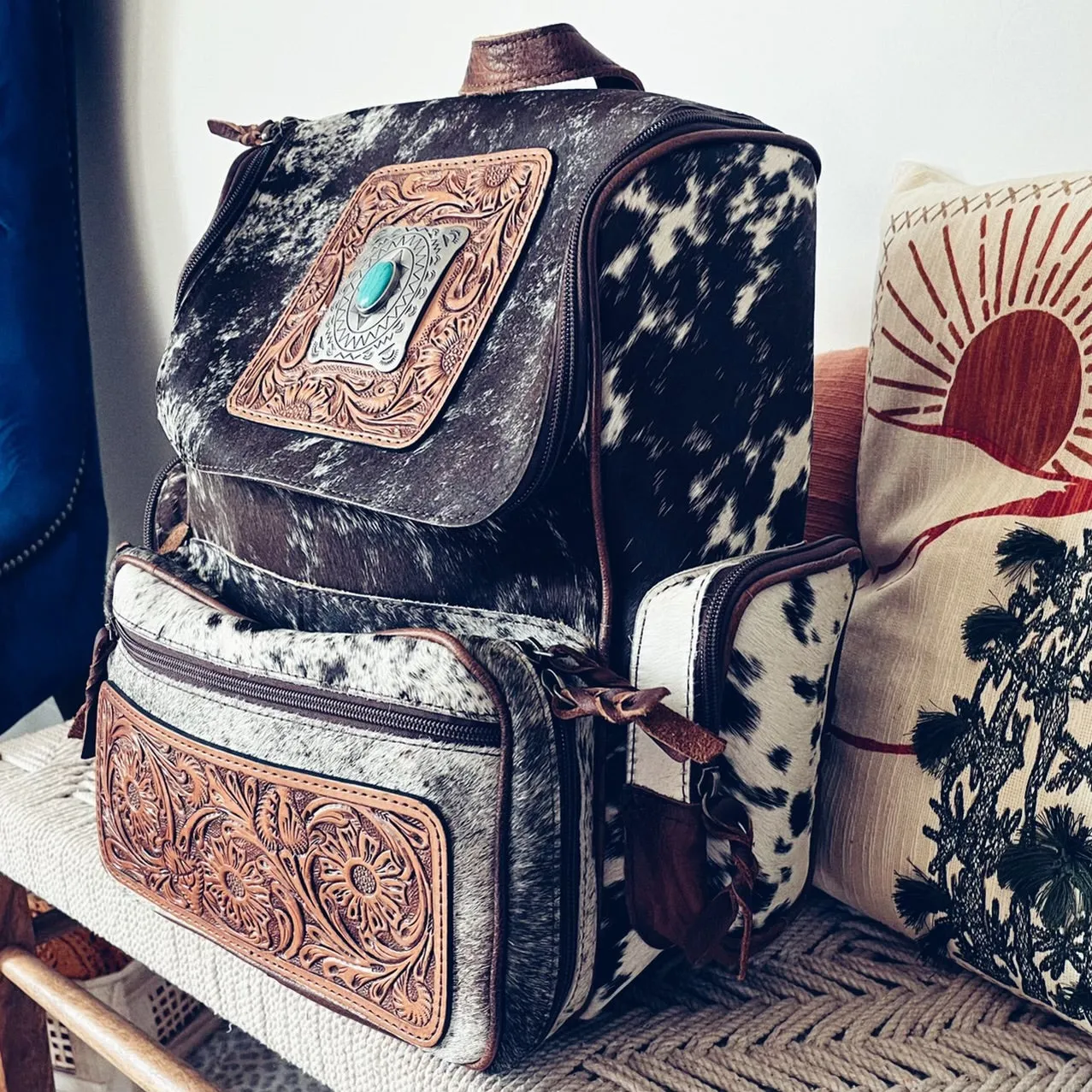 Dee Creek Western Leather Backpack